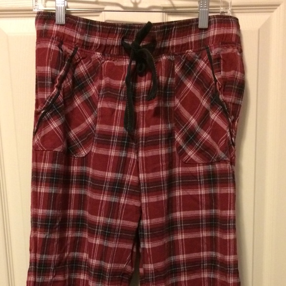 Women’s Pyjama Pants Red/Black/White Plaid Medium With Pockets 100% Cotton - Picture 1 of 4